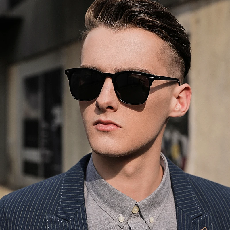 

Brand Design Classic Vintage Gafas De Sol Square Polarized Men Fashion Shades Sun Glasses Sunglasses 2021