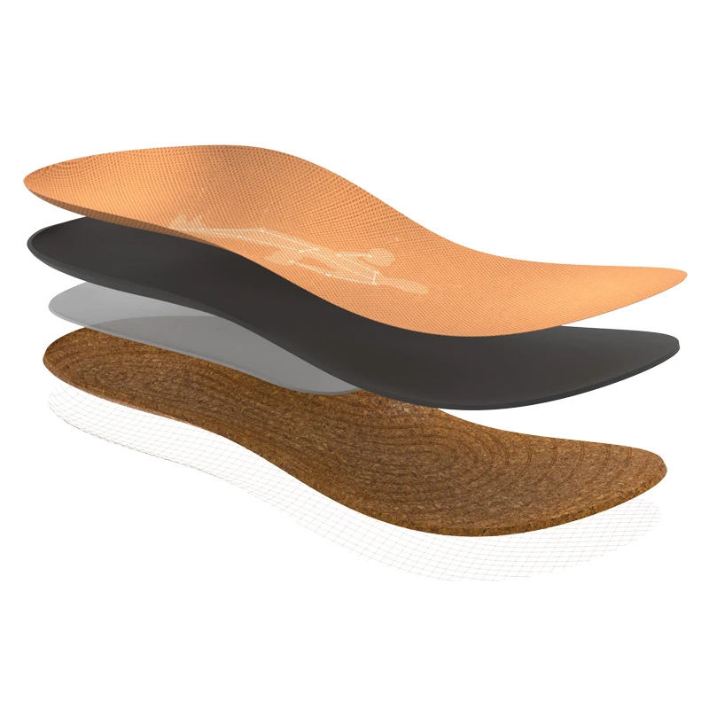 

Heat moldable smart arch shoe pads wholesale OEM Soft and breathable quick customization of cork comprehensive sports insole, Customized