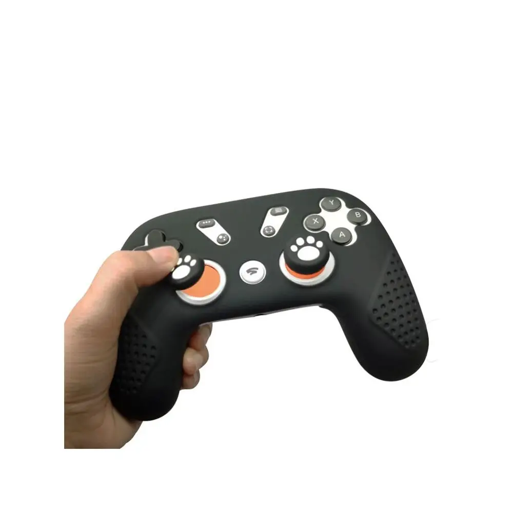 

Protective Cover Hot Offer Game Console Handle Control Thickened Soft Rubber Controller Silicone Case Skin Protector Opp Bag 100, Black/white