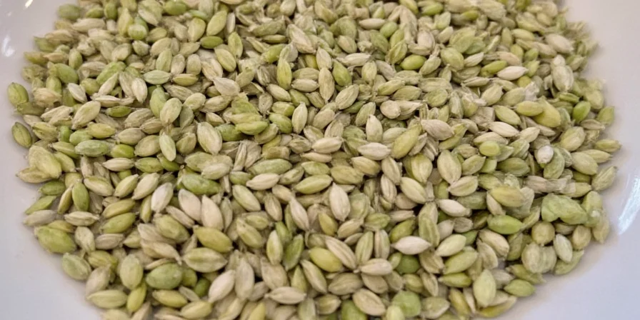 Close up of celery seeds in a spice jar