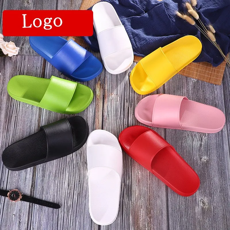 

OMG Hot Sales Modern Unisex Couples Summer Designer House Slippers Custom Logo Non Slip Customized Slide-on Sandals For Guests, Same as ours or customized
