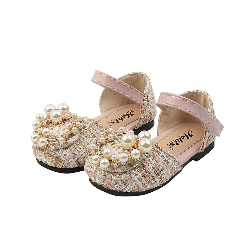 

Wholesale princess kids children flower baby girls party shoes black beige pink performance shoes toddler birthday dress shoes, As pictures