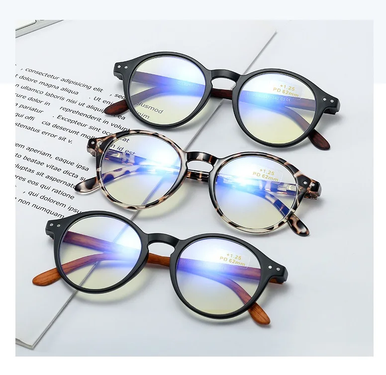 

Round Frame Men River Optical Anti Blue Light Blocking Filter Computer Reading Glasses, Any colors