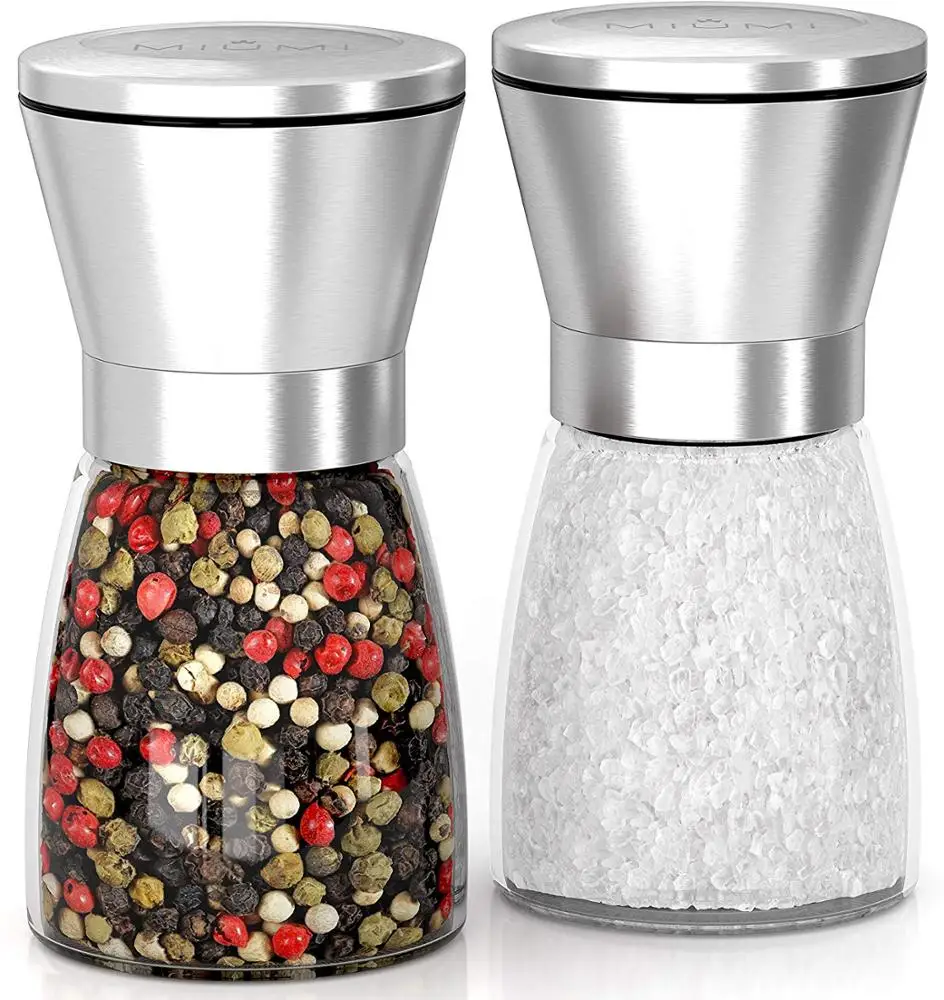

Best Spice Mill Adjustable Coarseness Special Mark Stainless Steel Pepper Grinder, Silver