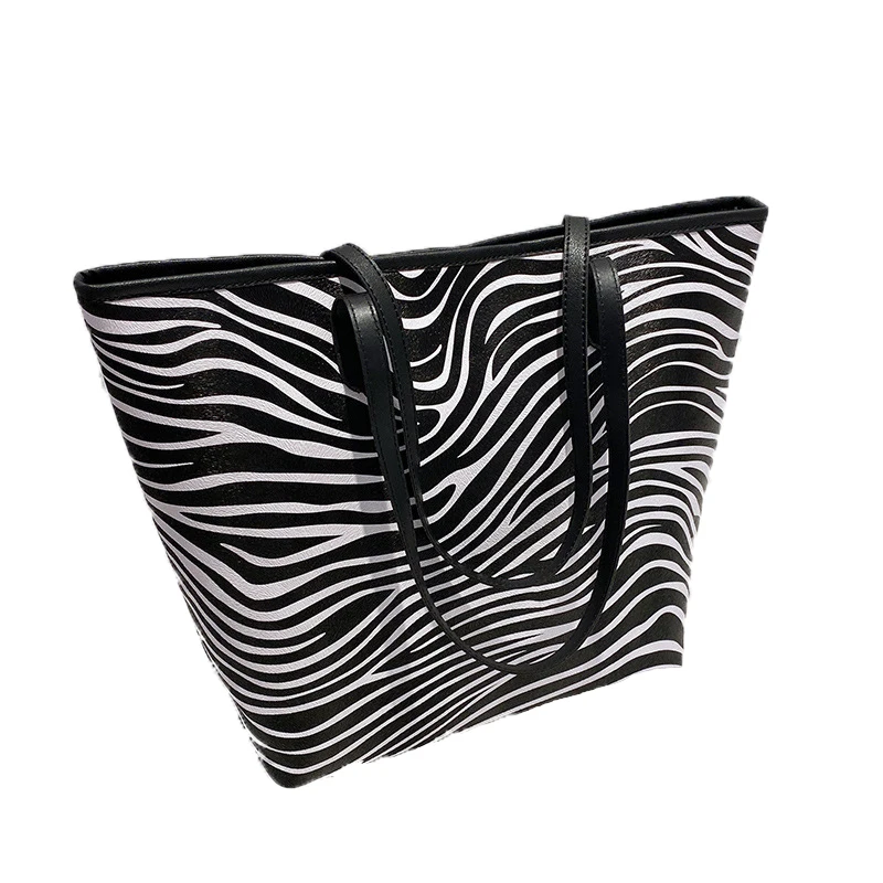 

2021 Fashion Designer Big Tote Handbag Faux Leather Purse Top Handle Bag Women Zebra Cows Pattern Shoulder Bag, 2 colors