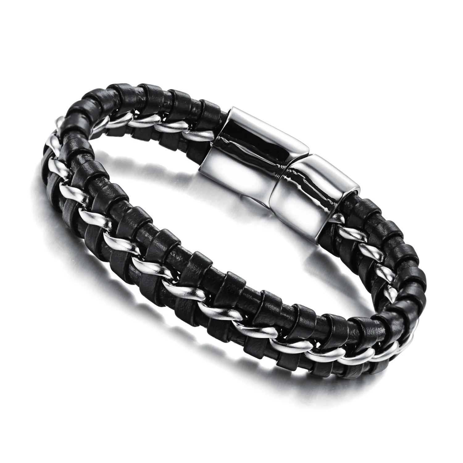 

Leatherwear fashion superior quality Hot sale men leather bracelet