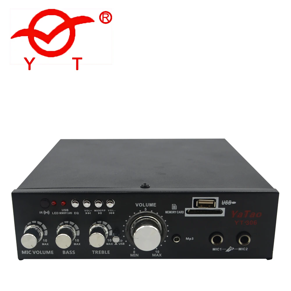 

Factory directly sale YT-306 iron panel 2 channel mini 20w audio amplifier