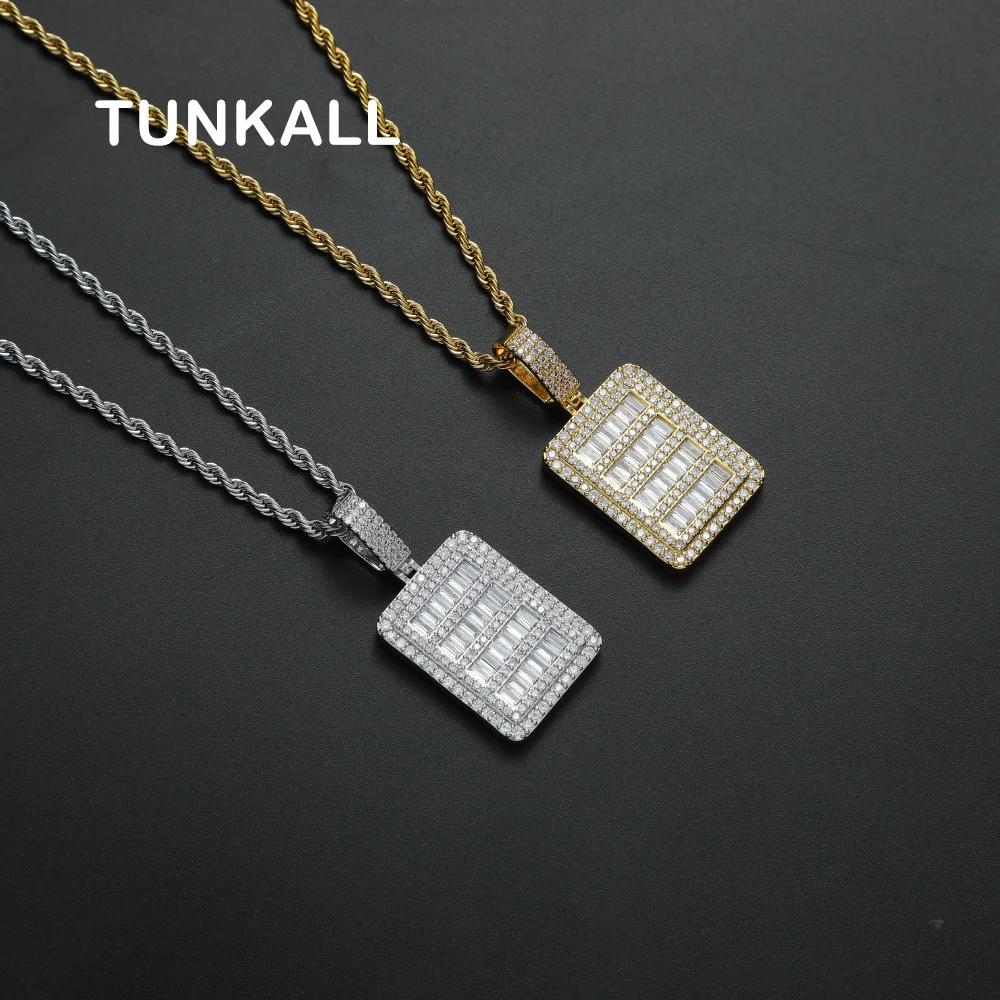 

CN356 Zircon bling bling pendant necklace Iced Out charm necklace for men hip hop jewelry