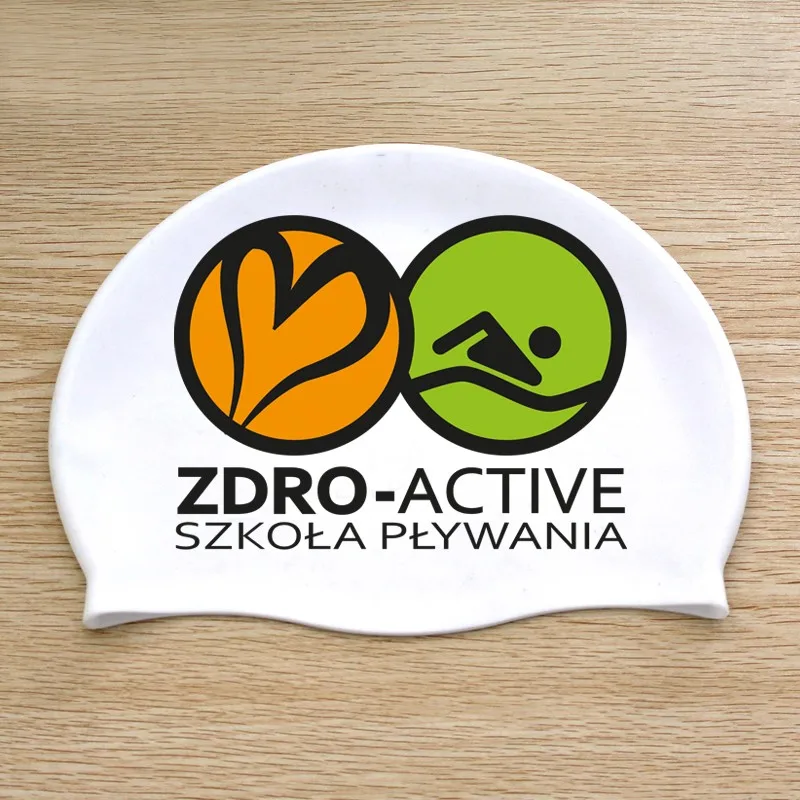 

Hot selling customize printing waterproof high quality adult cartoon swimming hat, Various color