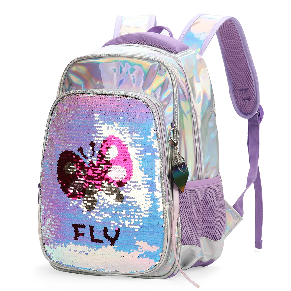 

Fashion Sequin Cchool Backpack Chinese School Bag Girl Student College Bags Kids Schoolbag