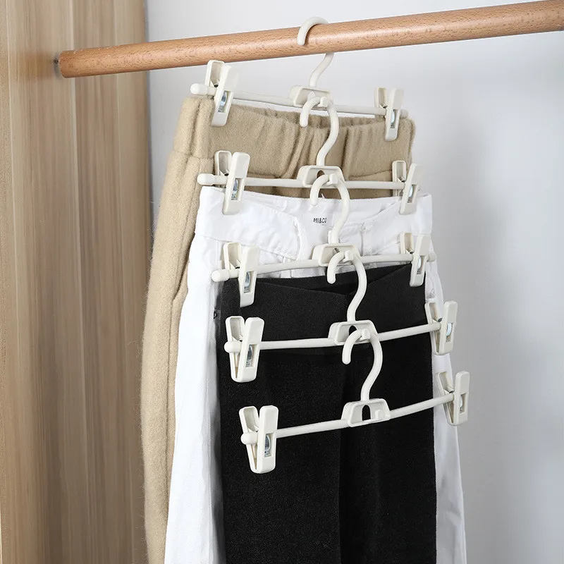 

New Non Marking Trouser Rack Women's Hanger Storage Trouser Clip