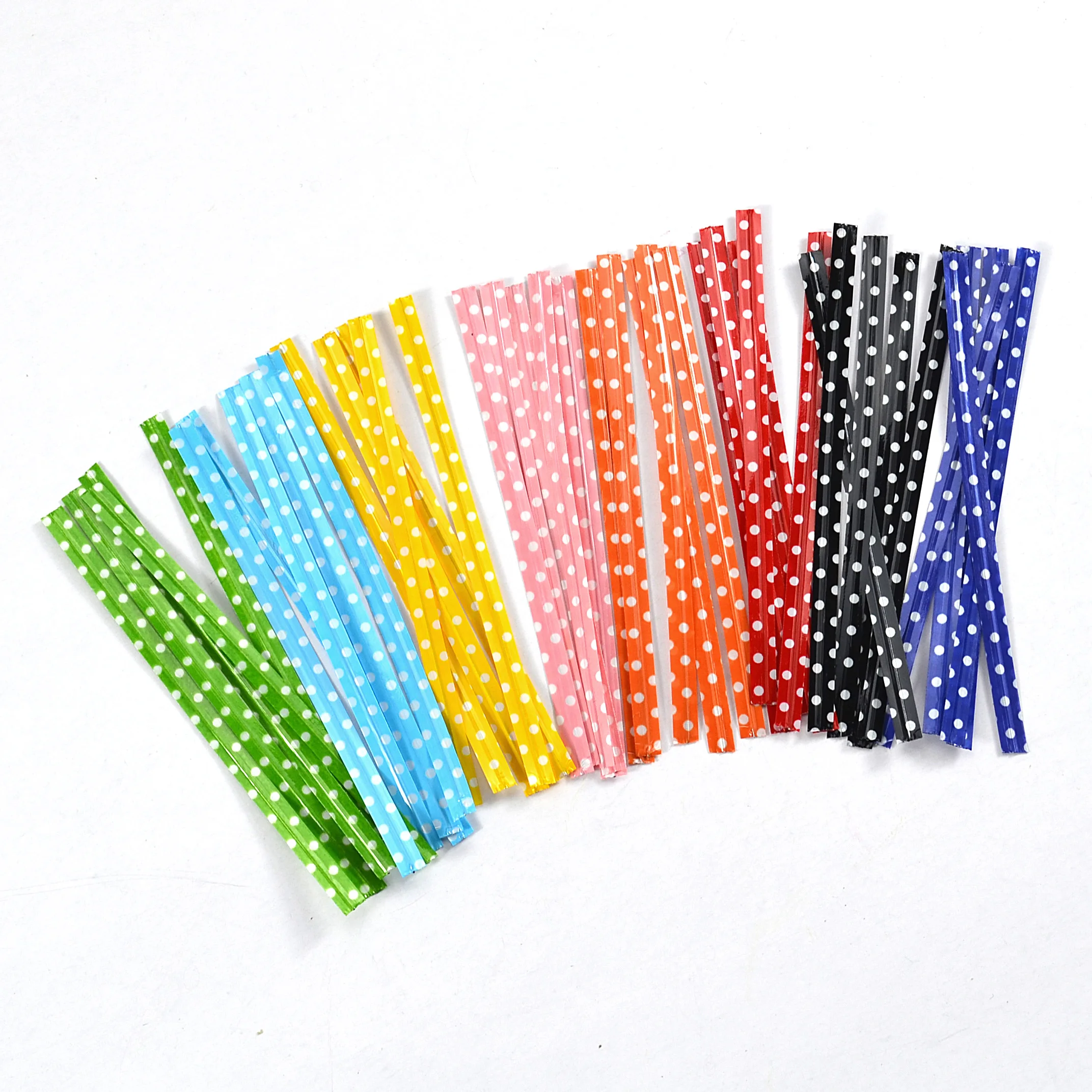 

10 cm metallic golden PET Plastic twist tie Plastic Coated Metallic Metal Wire Twist Ties For Food Bags