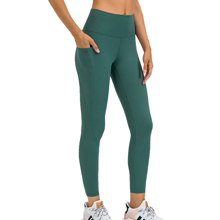 

Women Soft Slimming Flexible Lightweight Exercise Running Leggings with Pockets