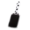 Private label Antistatic Detangling Square Plastic Waterprint Milk comb with Nylon teeth household Hair Brush