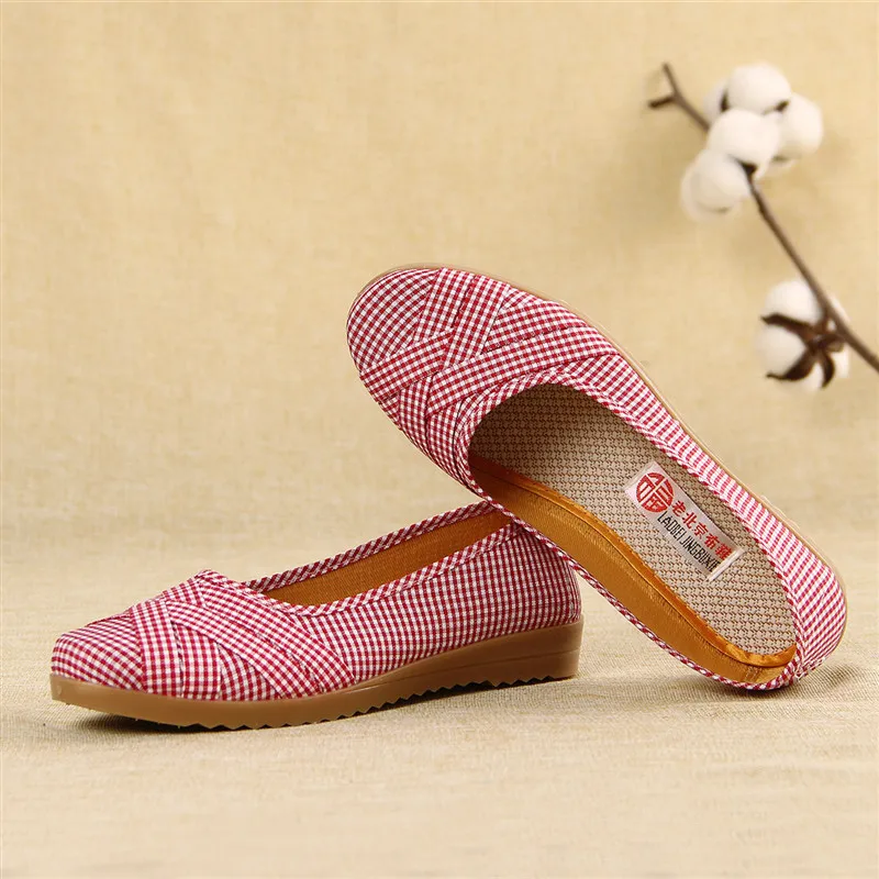 

Most popular ladies canvas slip on footwear women flat casual shoes, 4 colors