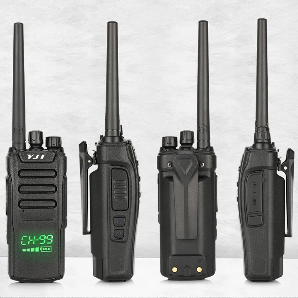 

Factory Price 15W 99Ch Long Range Walkie Talkies 10KM UHF Two Way Radio Radio For Sale, Black walkie talkie