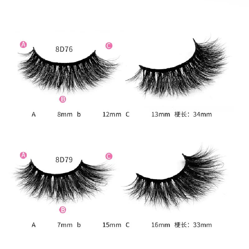 

100% Mink Eyelashes Natural Long Lashes Handmade Cruelty-free Eyelashes Lashes