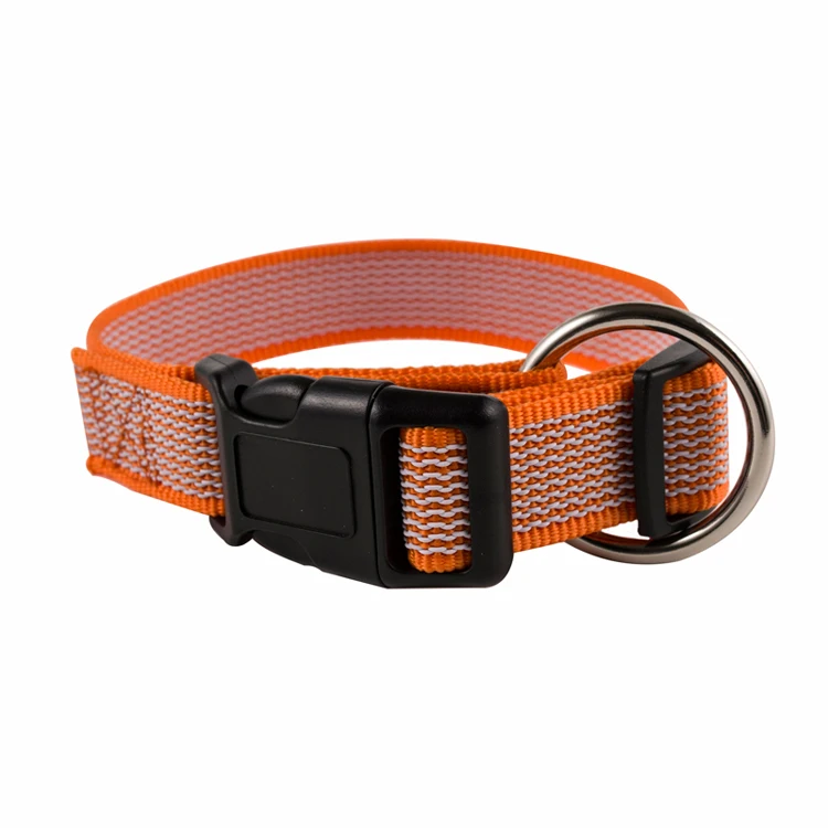 Hot Selling 25mm Custom Matte Polyester bing Dog Collar Adjustable