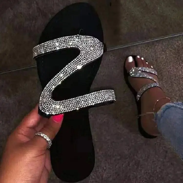 

Stoned Slippers New Infant Crystal Jelly Sandal Retro Colorful Flip Flops With Sliver Stone Bling Diamond Slide