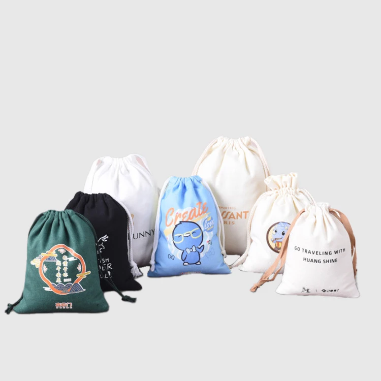 

Custom Cotton Drawstring Bucket Sling Bag Drawstring Cosmetic Carry Bag, Any color cotton material available