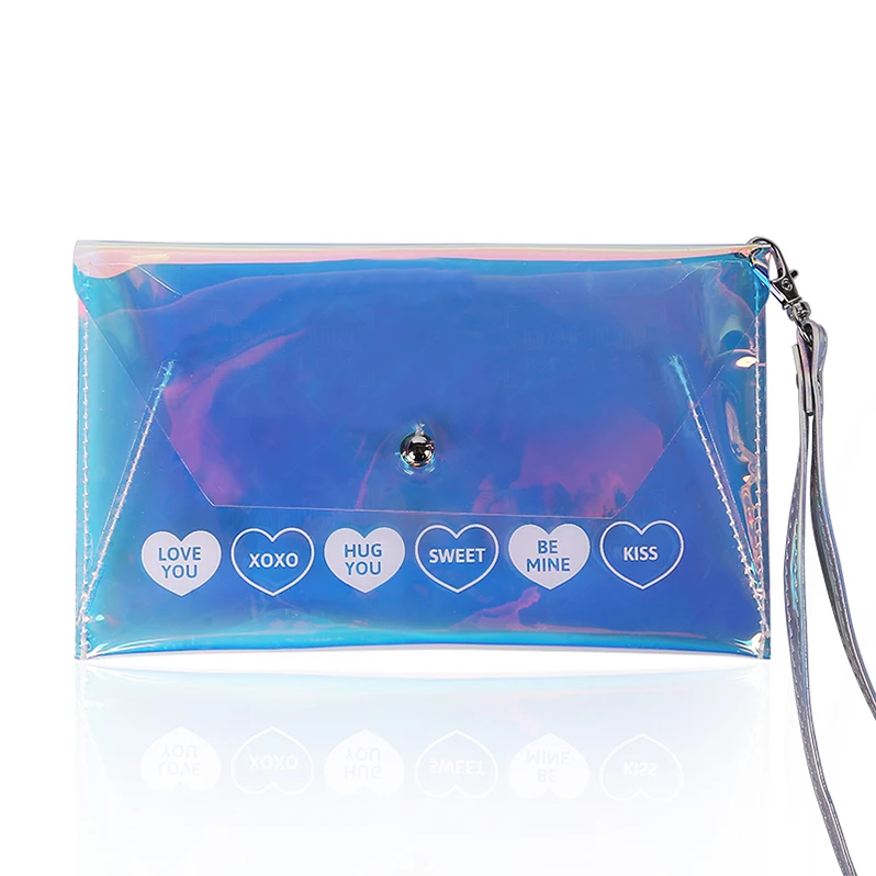 

Hot Selling Glitter Women Makeup Pouch Bag Transparent Travel Custom Printed Drawstring Pvc Cosmetic Organizer Bag Cases, Customized color