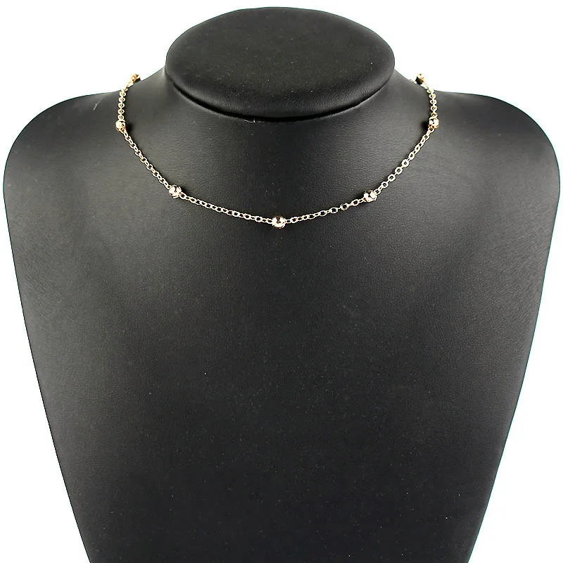 

Summer Simple Alloy Bead Choker tiny Necklace jewelry gift for women teens Wholesale, Picture