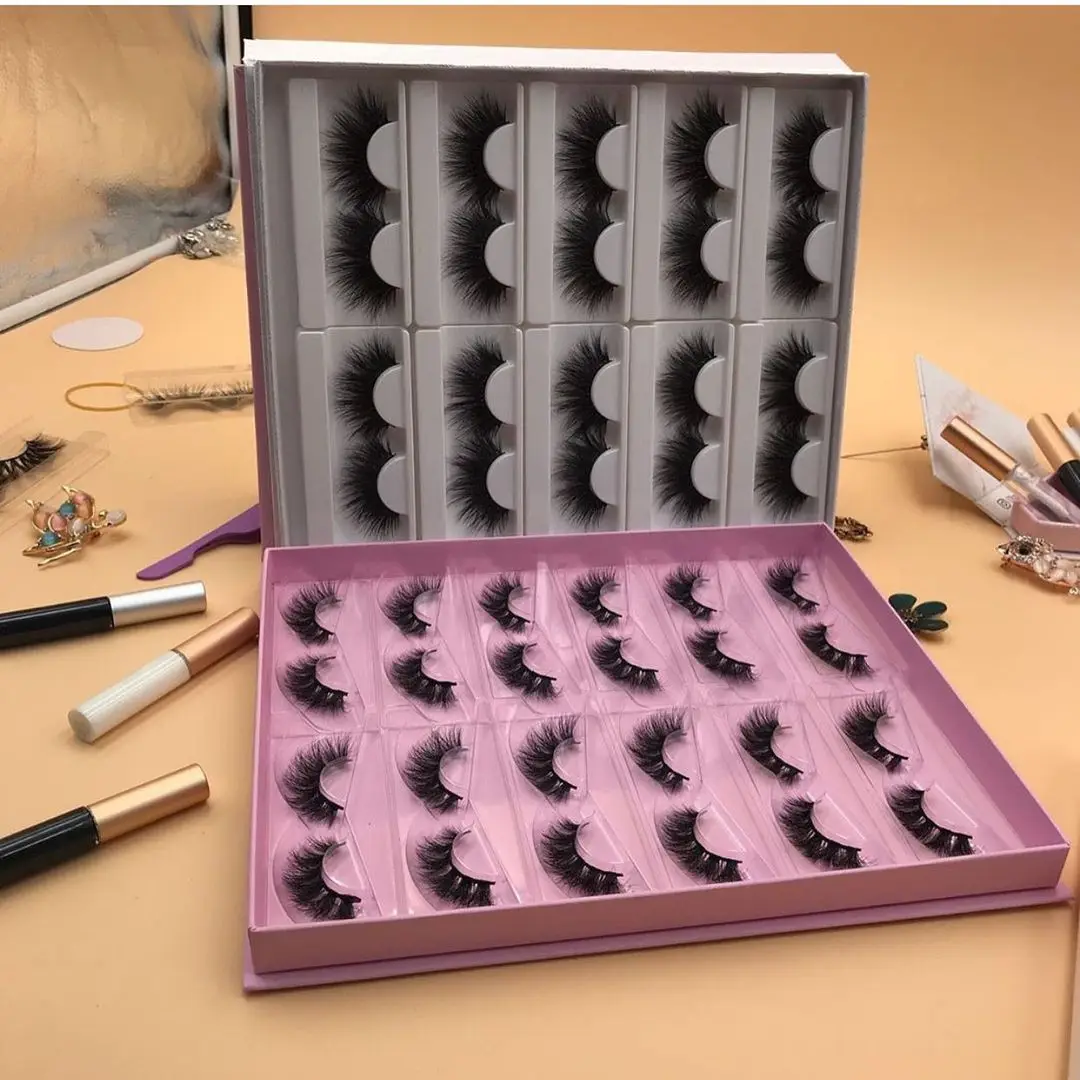 

Top quality mink 3D 25mm eyelashes books mink lashes bundles with customized book cases, Natural black