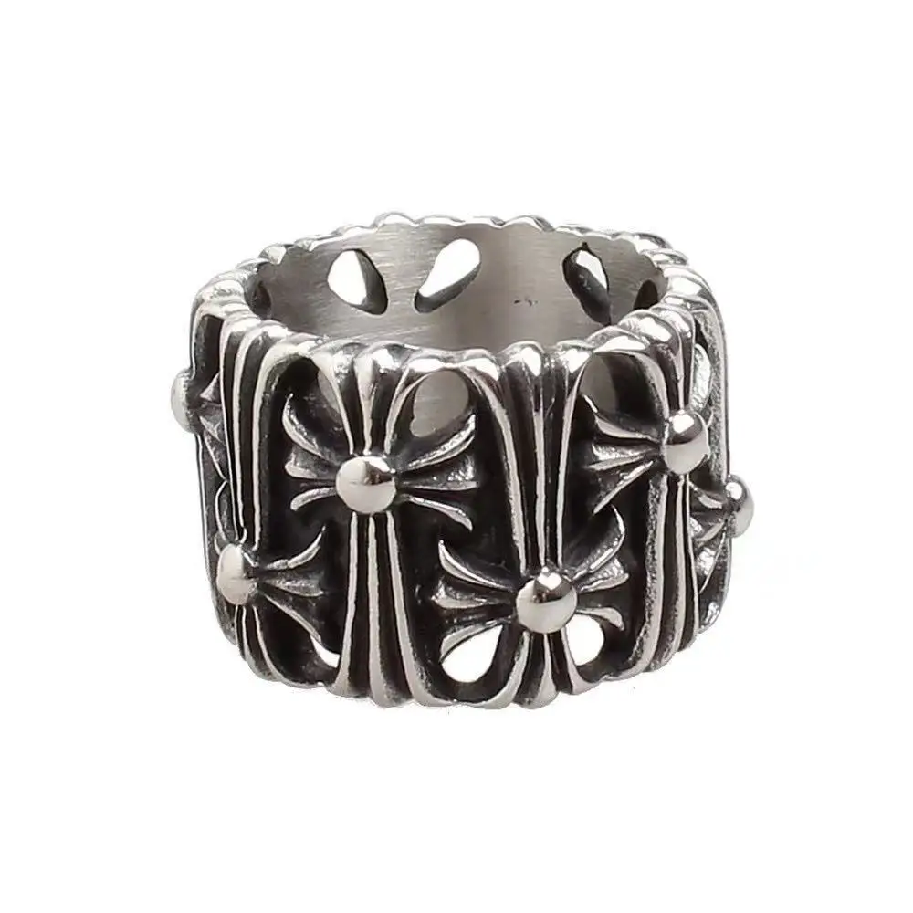 

Custom stainless steel jewelry classic fashion lightning ring personalized hip hop men's ring