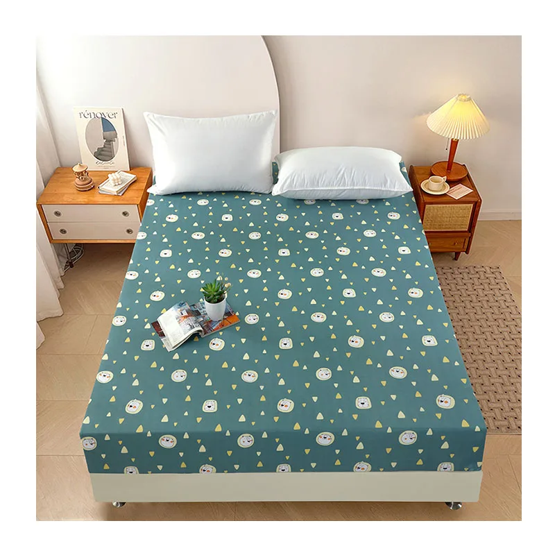 Flora Printing Bedding Cover Sheet Removable Elastic Bed Sheet Home Hotel Mattress Elastic Bed Cover