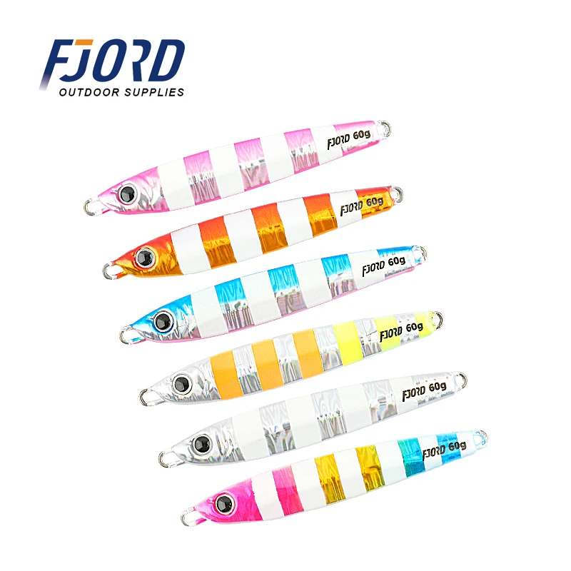 

FJORD New 20g/30g/40g/60g Metal Slow Jigging Lures for Boat fishing, 6 colors