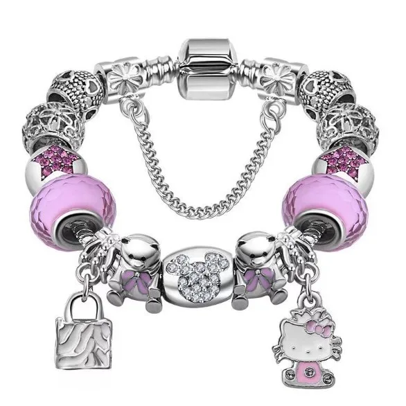 

Lovely girls charm bracelet little girl lucky kitty cat kids girl bracelet, Picture