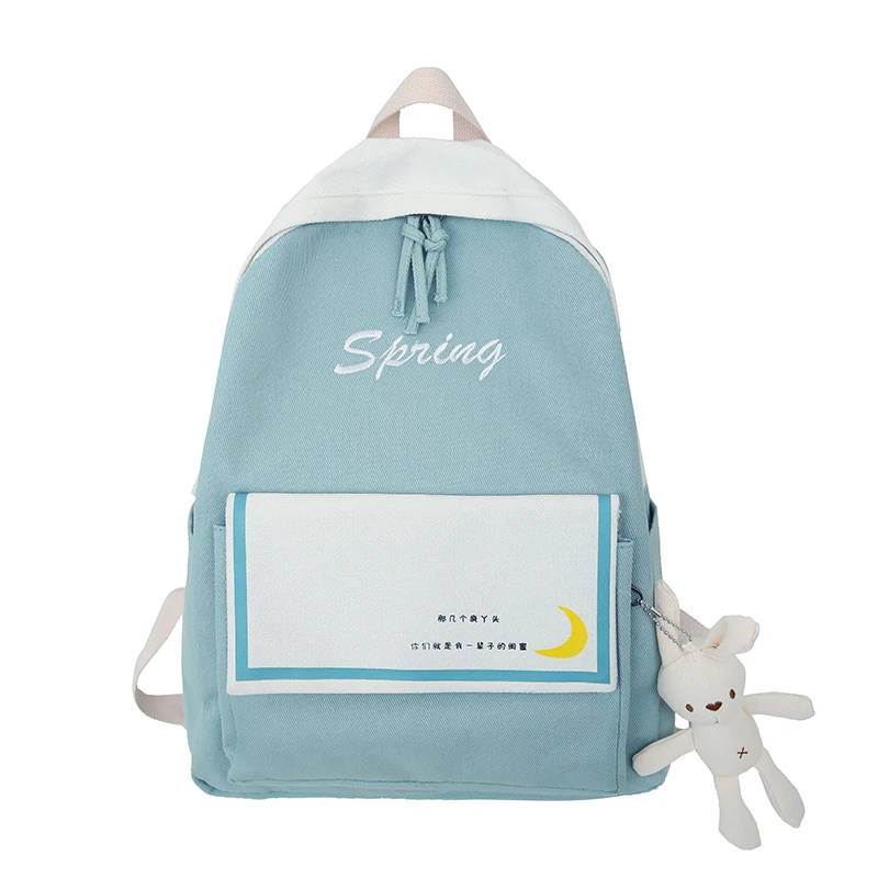 

Factory wholesale college style cheap lady School backpack