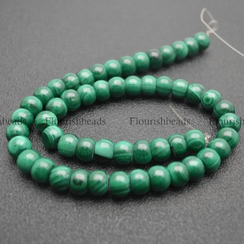 

High Quality Natural Malachite Stone Drum Barrel Shape Beads