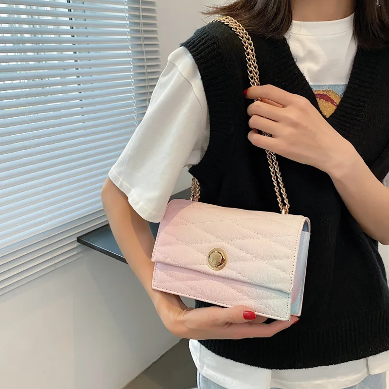 

2021 New Trendy Fashion Single shoulder Small Square Bag Women Hand Bags Ladies