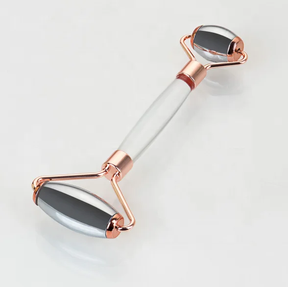 

custom transparent ice facial roller skin cooling lifting dermaroller stainless steel face massage roller for eyes massager