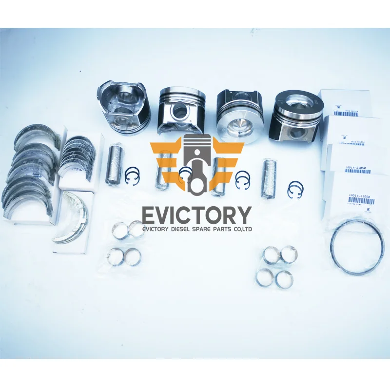 

For Kubota V3800T V3800DI V3800-DI-T rebuild overhaul kit piston ring bearing gasket M105S Tractor