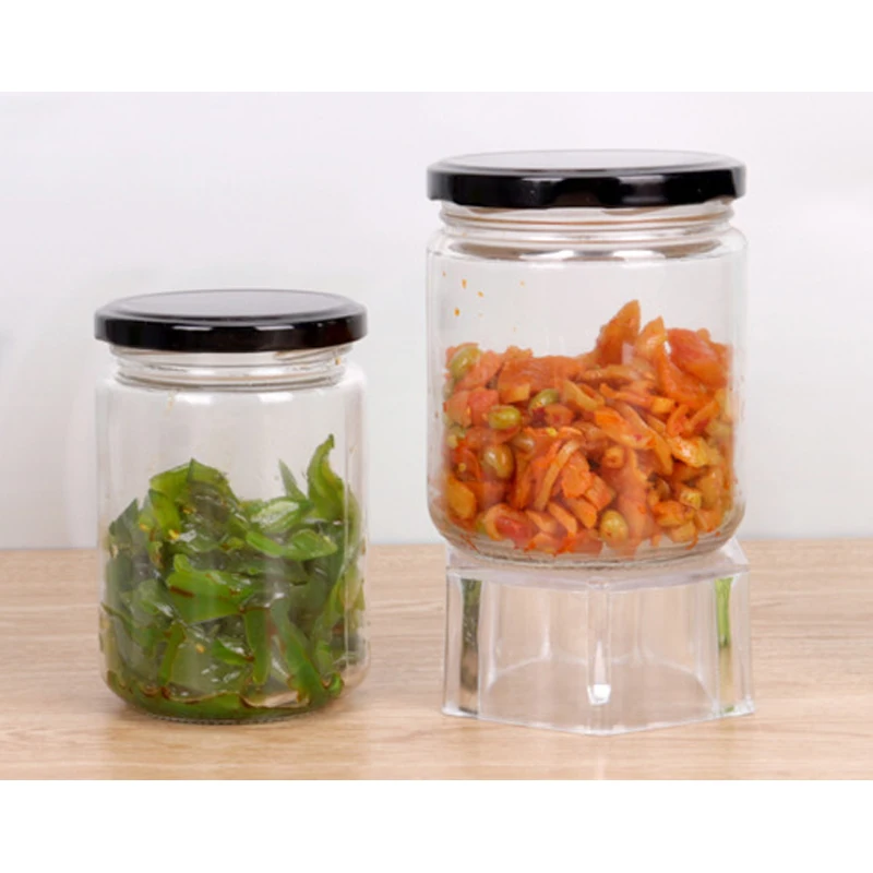 

Wholesale 250ml 500ml Wide Mouth Honey Jar Bottle Glass Jam Jar With Thin Screw Metal Lid In Bulk, Transparent