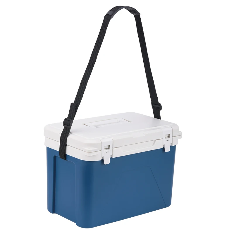 

Small size 10L Portable Insulated Ice Box for Food drinks with Handle, Blue, Navy blue