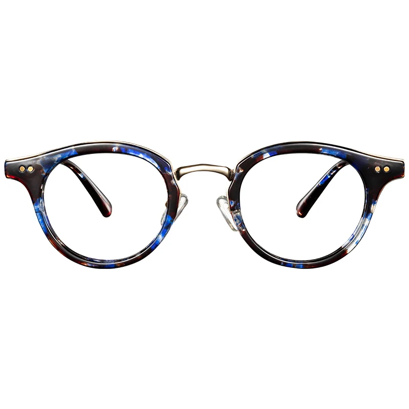 

New Design Glasses Frame Blue Light BlockingMixed material eyeglass Round Men Glasses frames Computer clear lens glasses