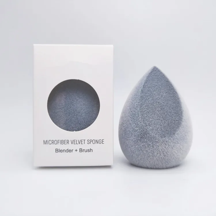 

Custom Logo Latex Free Super Soft Velvet Microfiber Makeup Sponge Private Label For Women, Multicolor