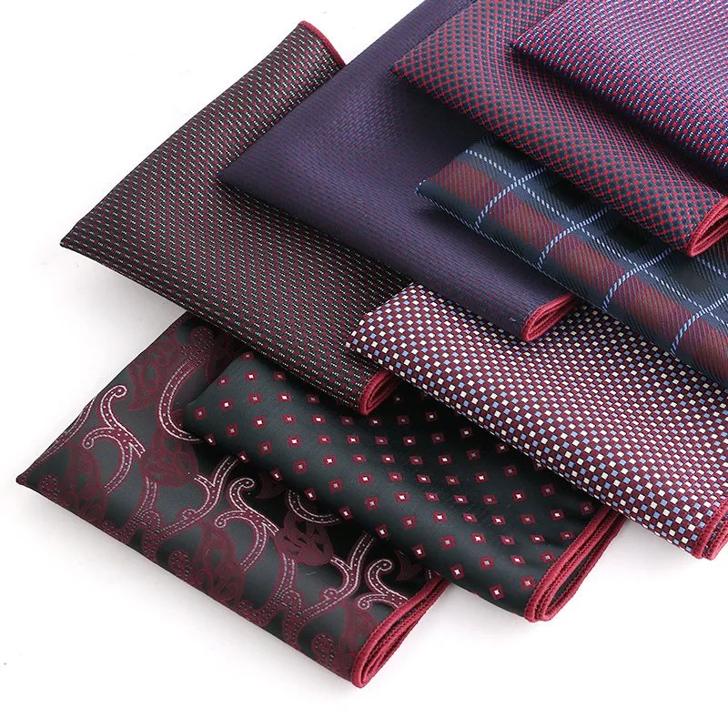

Men Brand Pocket Towel Polyester Handkerchief Vintage Embroidery Floral Printed Pocket Square Wedding Hankies