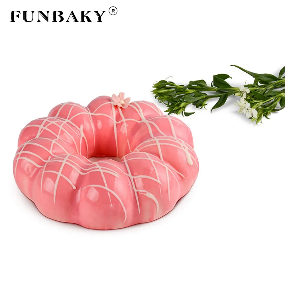 

FUNBAKY Baking mold single mold unique round shape large volume cake silicone mold mousse cake mould DIY for family party, Customized color