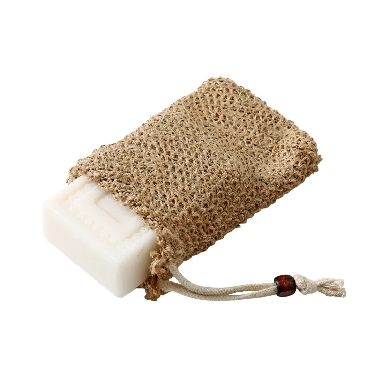 

Biodegradable Natural Fiber Drawstring Exfoliating Bath Bags Eco-Friendly Soap Saver Bag