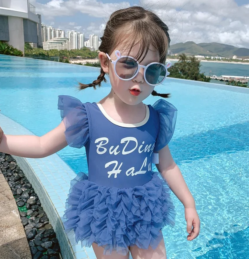 

Toddler Infant Baby Girls Floral Summer Bikini Kids One Piece Designer Swimwear, Picture shown
