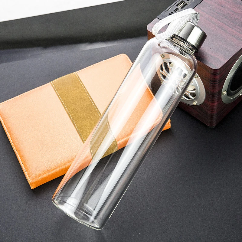 

Large-capacity Office Portable With Lid Tea Transparent Custom Water Bottle Logo Glass Bottle 1000ml