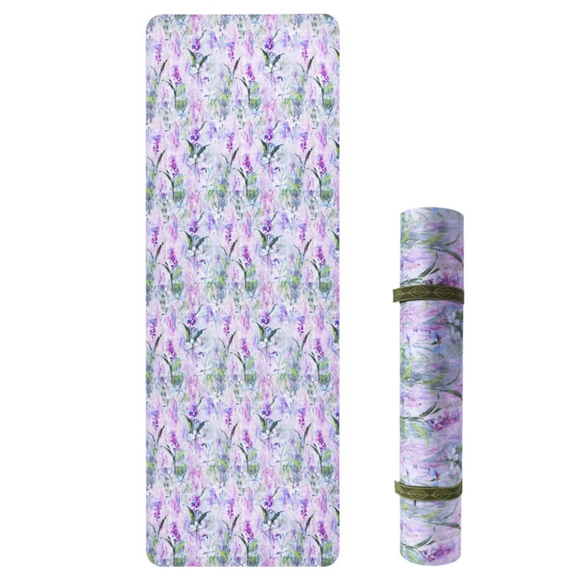 

Eco Friendly Digital Organic Purple TPE Suede Custom Print OEM Yoga Mat 5mm Anti Slip Non-slip Double Layer Tpe Yoga Mat, Blue/purple/pink/green...