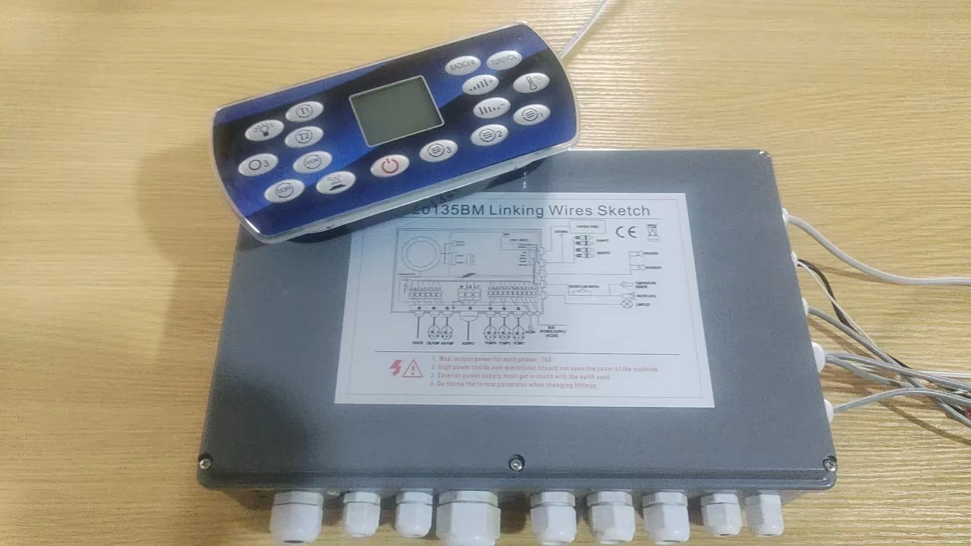 Spa control box and remote control panel wiring diagram