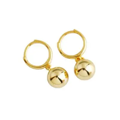 

Personality Design Earring Women Jewelry Geometric Bead Earring Silver 925, As picture