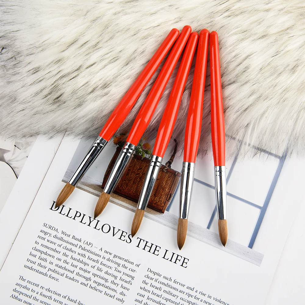 

Acrylic Brush Wood Handle Superior Quality Kolinsky Acrylic Nail Brush Art Nail Supplies 8 10 12 14 16 18 20, Oem