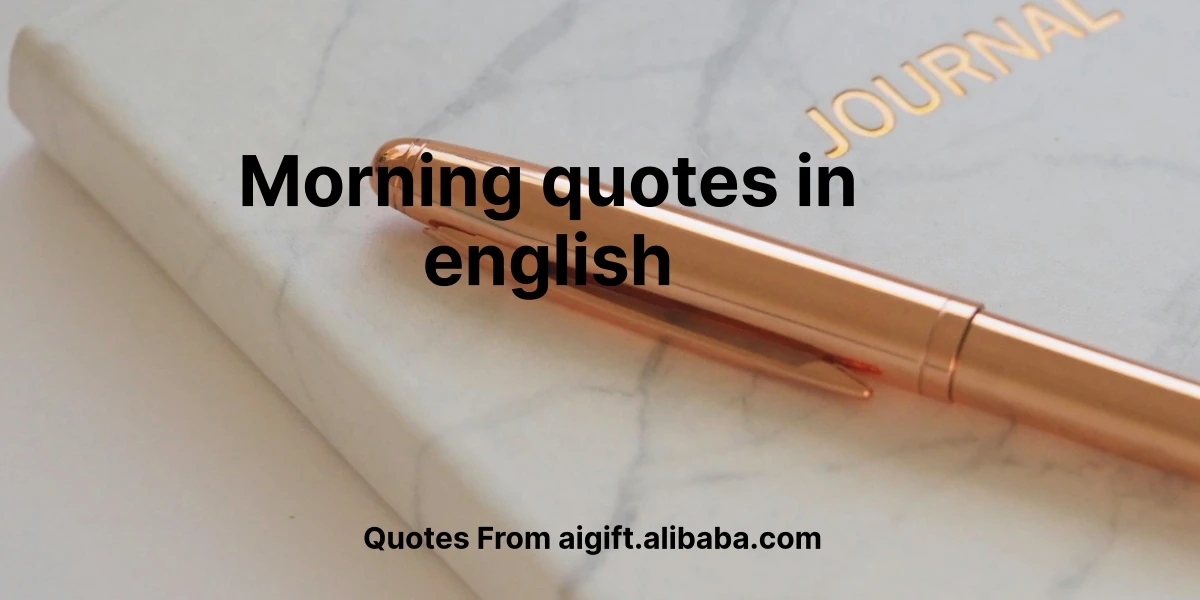 morning quotes in english